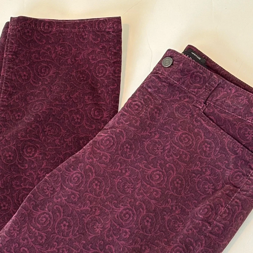 TALBOTS Heritage Burgundy Velveteen Jeans Size 10P